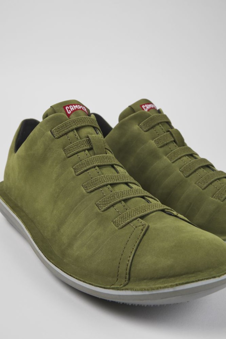 Maend CamperLab Casual Sko | Gron Nubuck Low Sneaker Til Maend