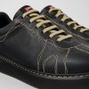 Maend CamperLab Sneakers | Sort Laeder Sneaker Til Maend