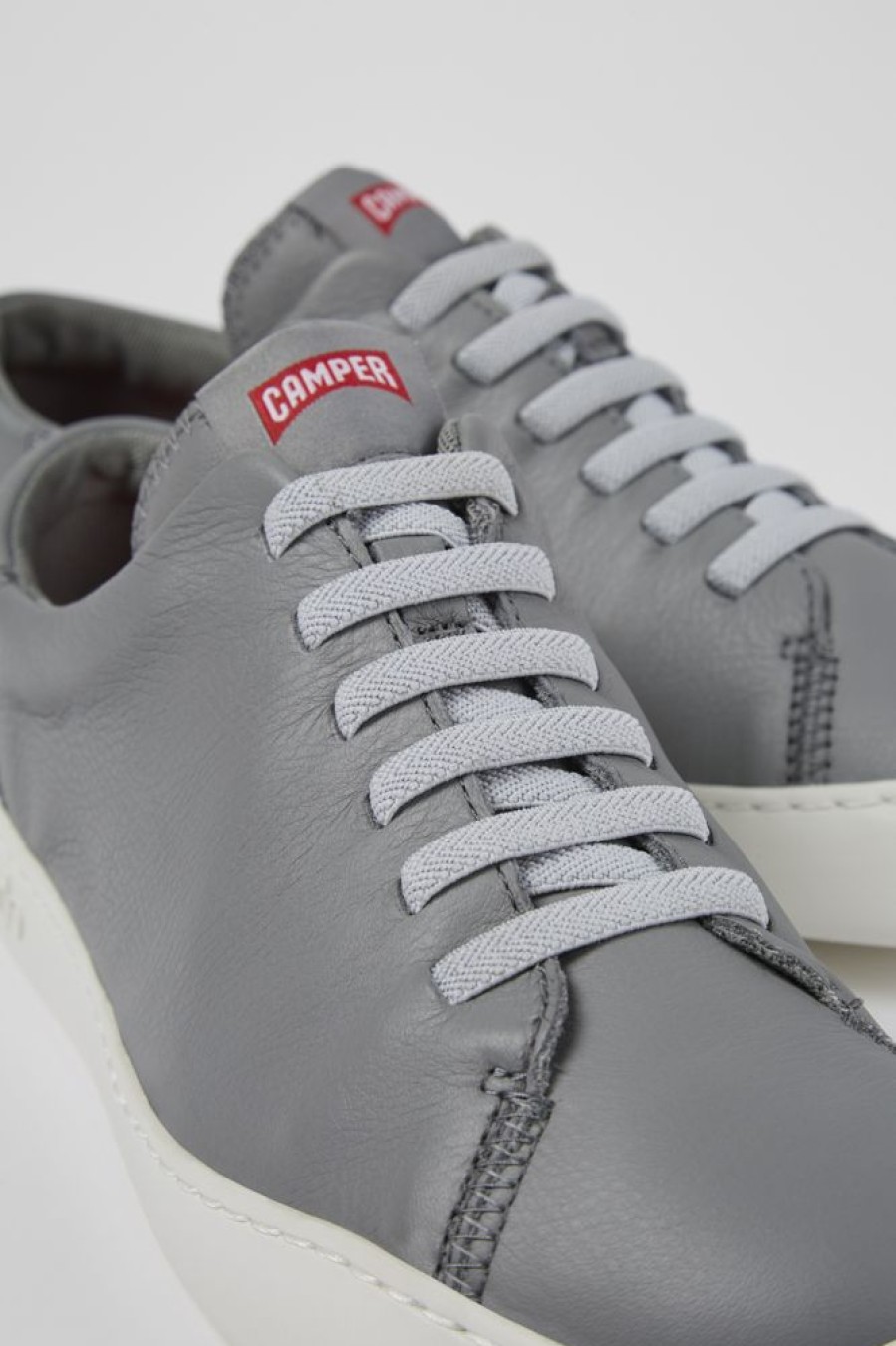 Maend CamperLab Casual Sko | Gra Laeder Sneaker Til Maend