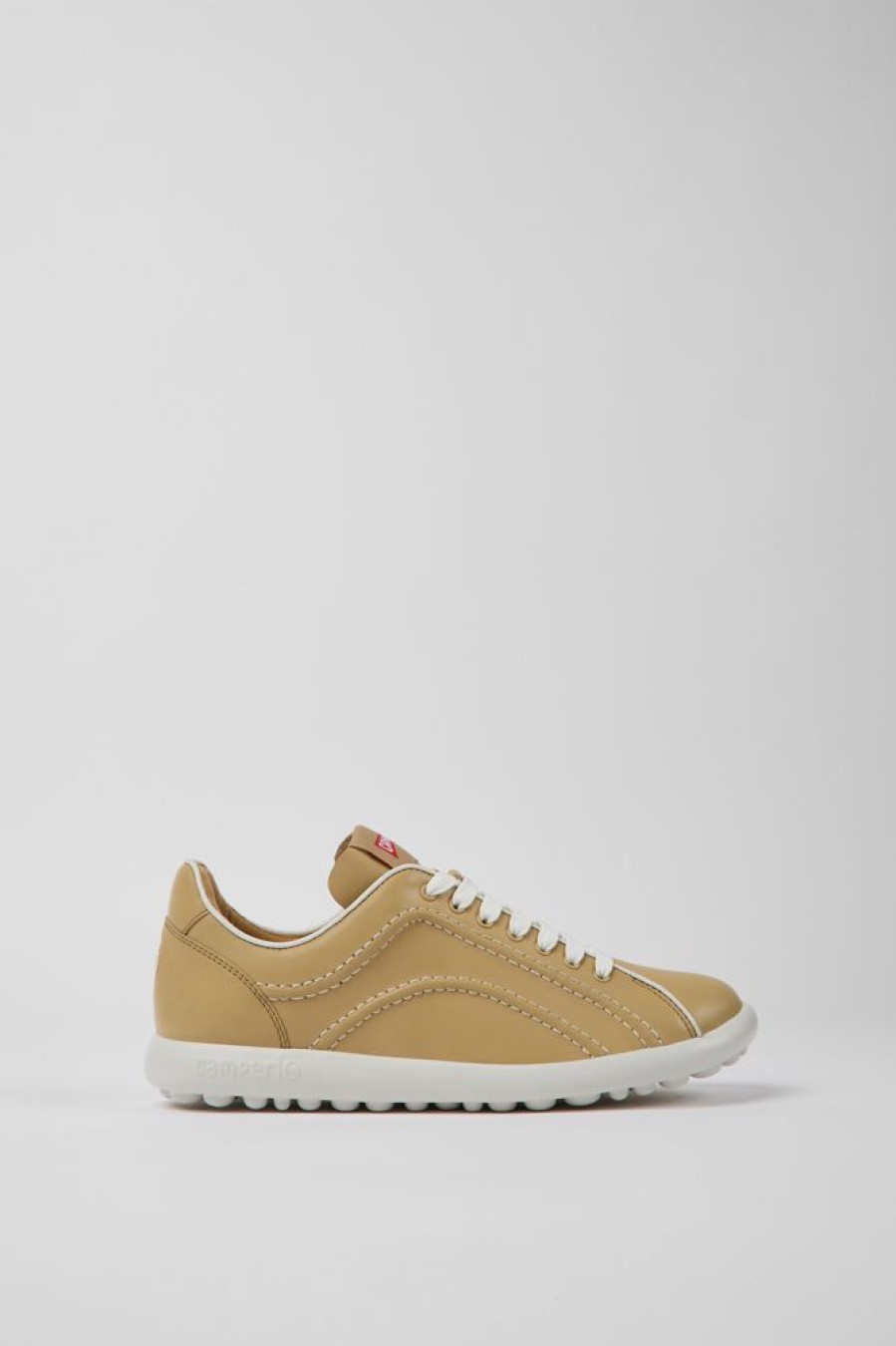 Kvinder CamperLab Sneakers | Beige Laeder Sneakers Til Kvinder