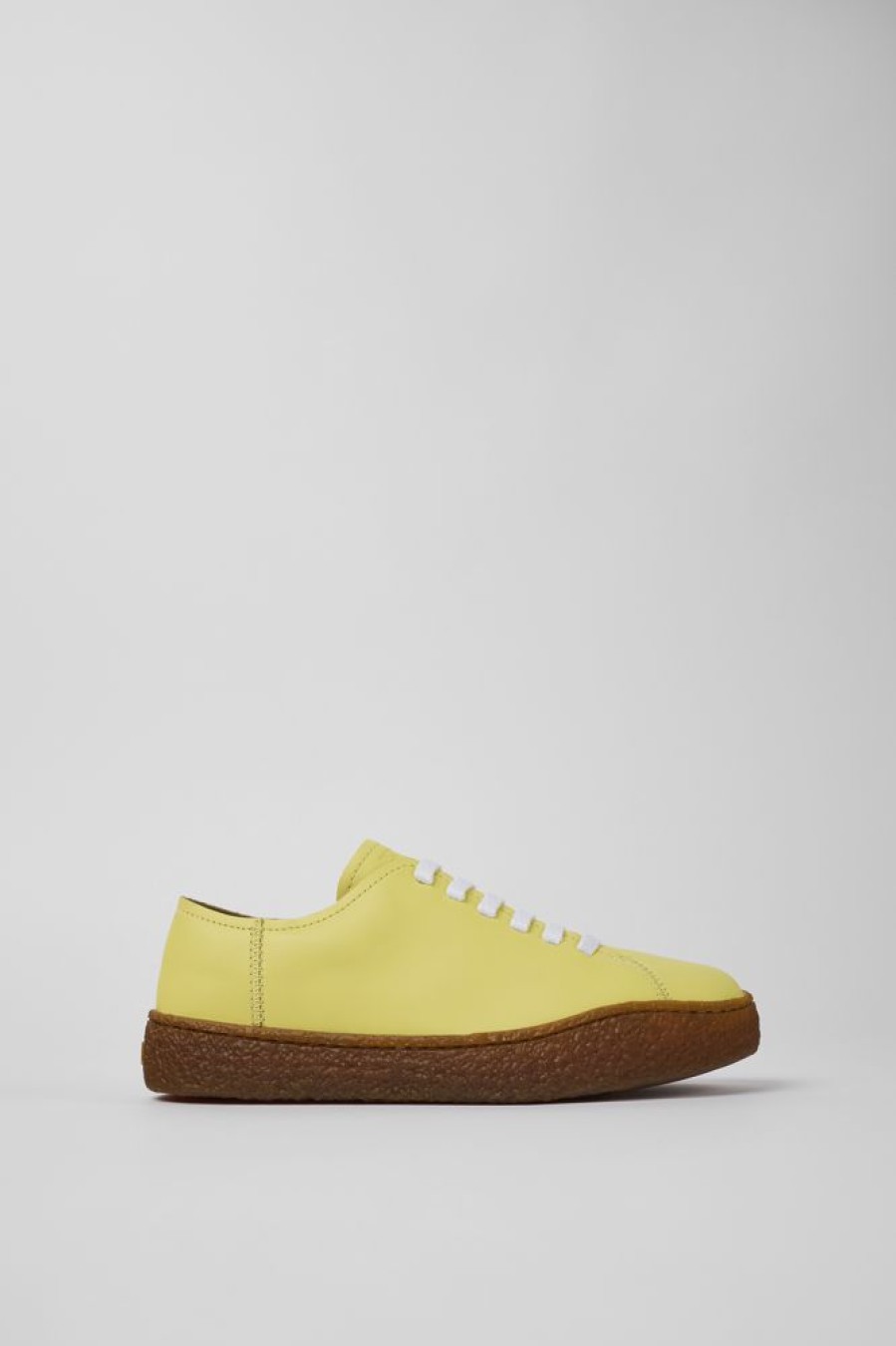 Kvinder CamperLab Sneakers | Gul Laeder Sneaker Til Kvinder