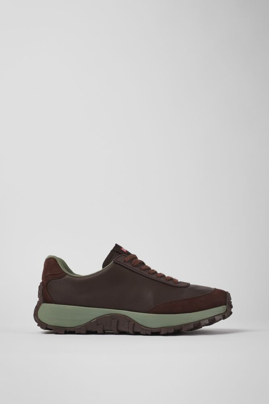 Maend CamperLab Casual Sko | Bourgogne Laeder Og Nubuck Sneakers Til Maend