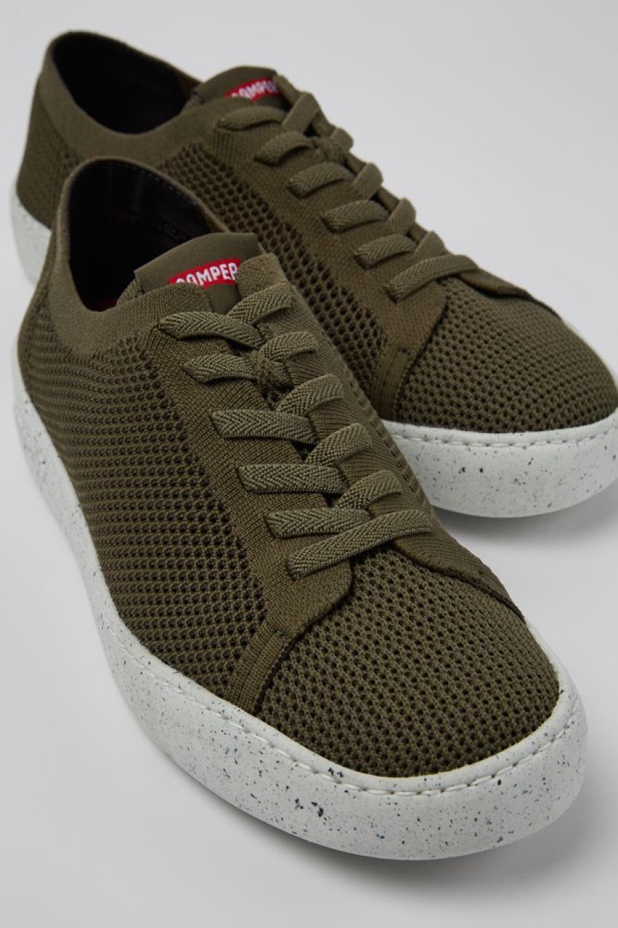 Maend CamperLab Casual Sko | Gronne Tekstilsneakers Til Maend