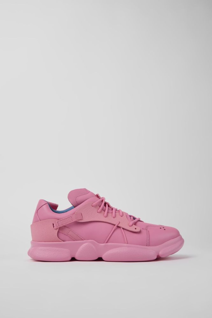 Maend CamperLab Sneakers | Pink Laeder- Og Tekstilsneakers Til Maend