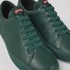 Maend CamperLab Casual Sko | Gronne Laedersneakers Til Maend