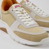 Maend CamperLab Sneakers | Beige Og Hvide Nubuck Sneakers Til Maend