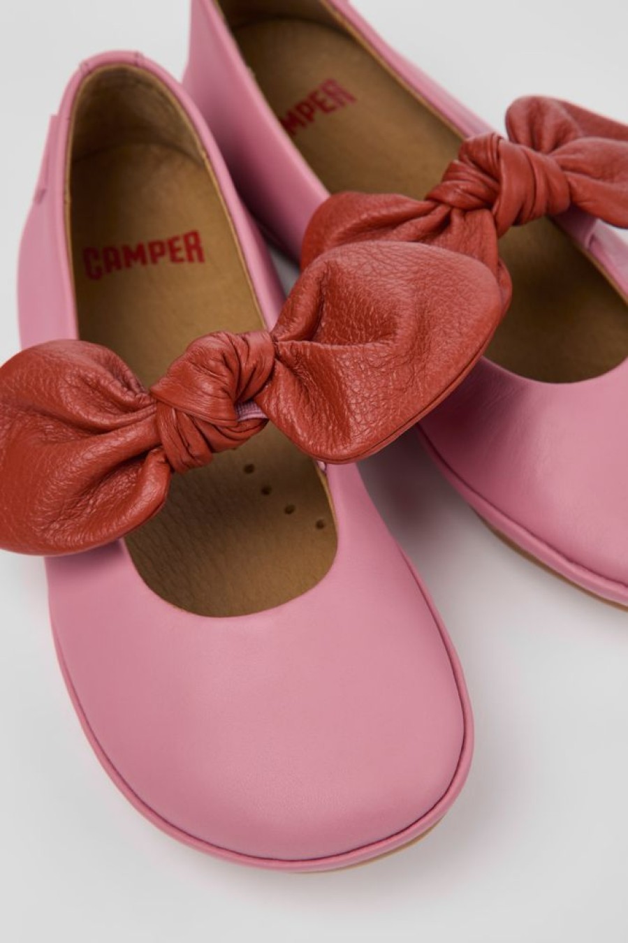 Born CamperLab Ballerinaer | Pink Og Rode Ballerinaer Til Born