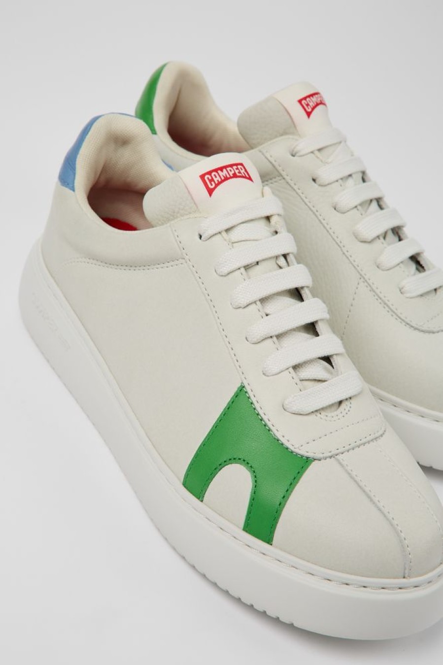 Maend CamperLab Sneakers | Hvid Laeder Sneaker Til Maend