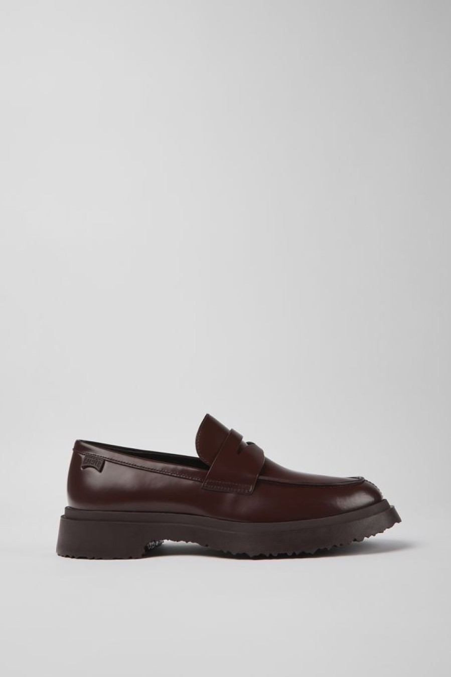 Maend CamperLab Formelle Sko | Burgundy Laeder Loafers Til Maend