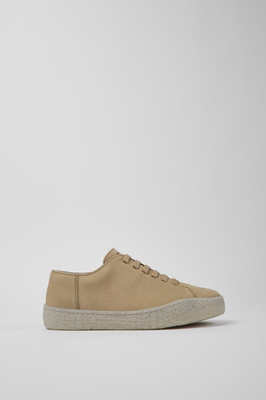 Kvinder CamperLab Casual Sko | Beige Nubuck Sko Til Kvinder