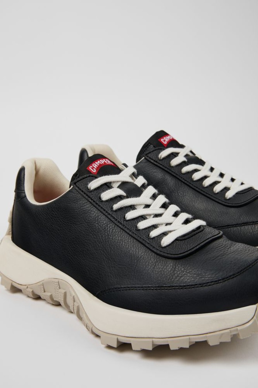 Maend CamperLab Sneakers | Sort Laeder/Tekstil Sneaker Til Maend