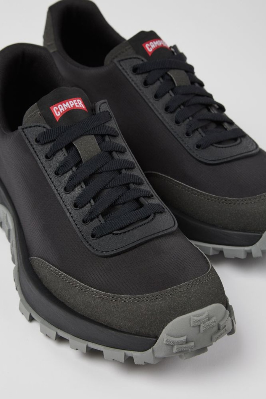 Maend CamperLab Sneakers | Sorte Tekstil Og Nubuck Sneakers Til Maend