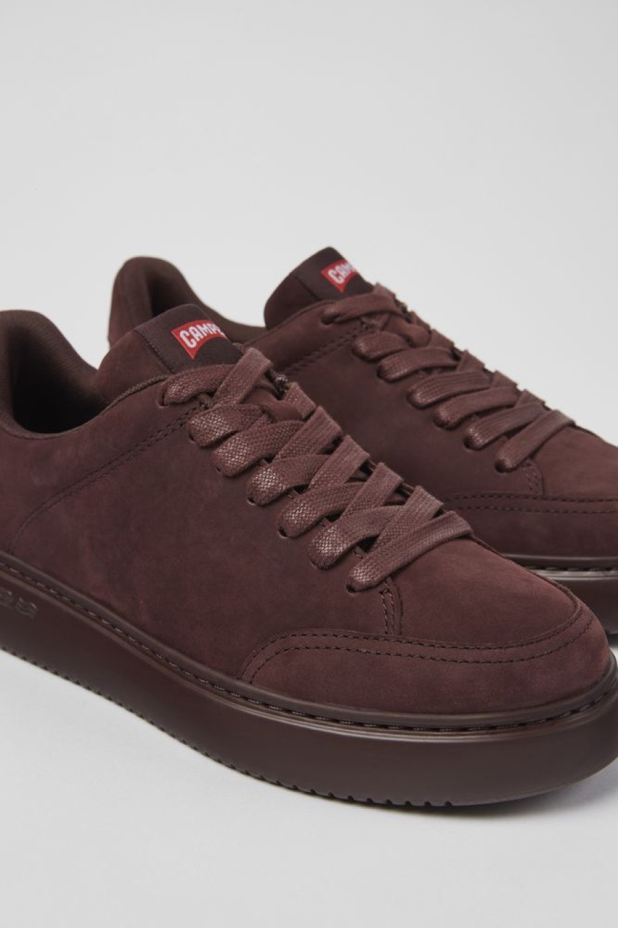 Kvinder CamperLab Sneakers | Burgundy Nubuck Sneakers Til Kvinder