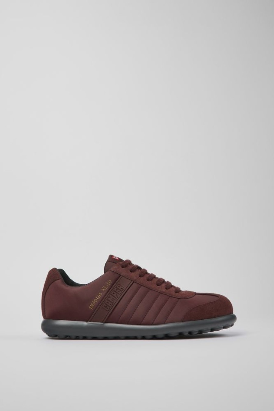 Maend CamperLab Casual Sko | Bourgogne Tekstil Og Nubuck Sko Til Maend