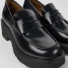 Kvinder CamperLab Formelle Sko | Black Leather Loafers For Women