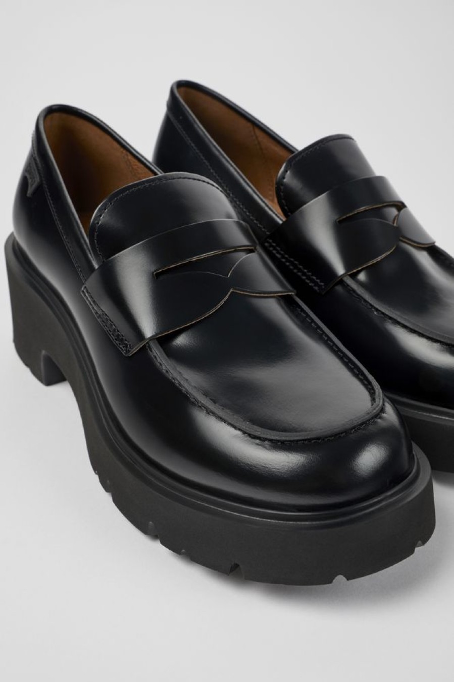 Kvinder CamperLab Formelle Sko | Black Leather Loafers For Women