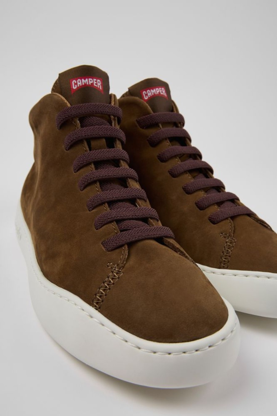 Kvinder CamperLab Ankelstovler | Brune Nubuck Sneakers Til Kvinder