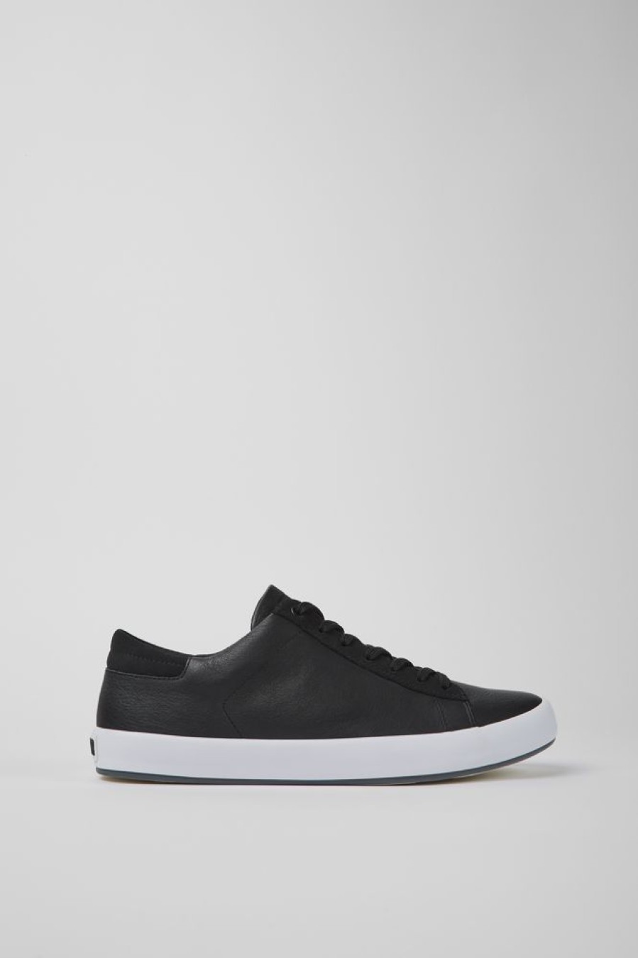 Maend CamperLab Sneakers | Sorte Laeder Og Nubuck Sneakers Til Maend