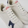 Kvinder CamperLab Sneakers | Hvide Ufarvede Laedersneakers Til Kvinder