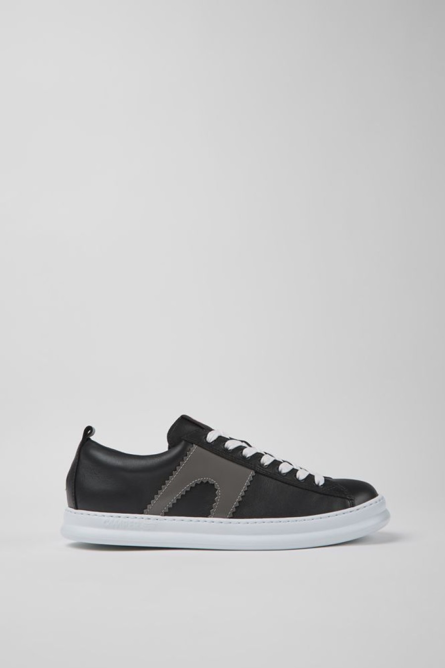 Maend CamperLab Casual Sko | Sorte Laedersneakers Til Maend