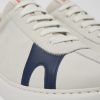 Maend CamperLab Casual Sko | Hvide Ufarvede Laedersneakers Til Maend