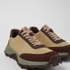 Maend CamperLab Casual Sko | Beige Genbrugte Pet Og Nubuck Sneakers Til Maend