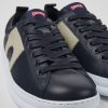 Maend CamperLab Casual Sko | Bla Laeder Sneakers Til Maend