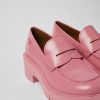 Kvinder CamperLab Formelle Sko | Pink Leather Loafers For Women