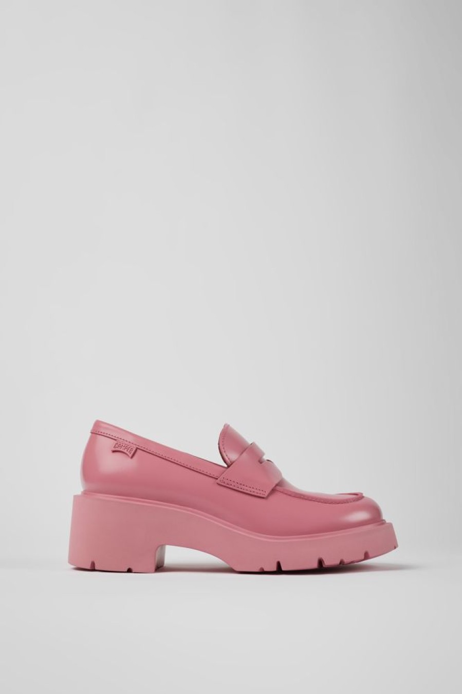 Kvinder CamperLab Formelle Sko | Pink Leather Loafers For Women