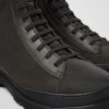 Maend CamperLab Formelle Sko | Morkegra Tekstil- Og Nubuck-Ankelstovler Til Maend