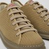 Maend CamperLab Sneakers | Beige Laeder Og Nubuck Sneakers Til Maend