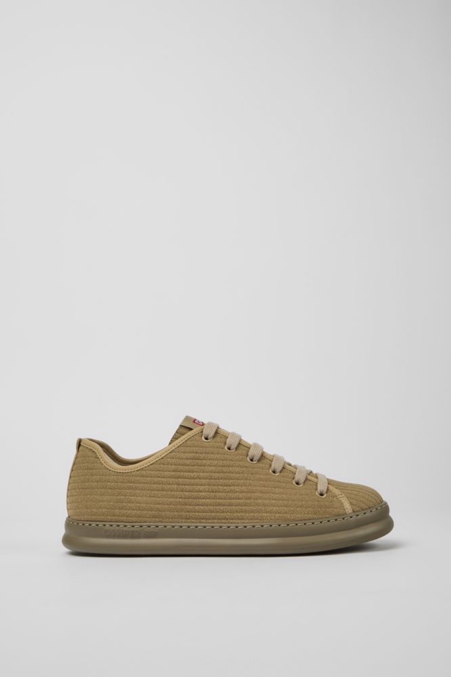 Maend CamperLab Sneakers | Beige Laeder Og Nubuck Sneakers Til Maend