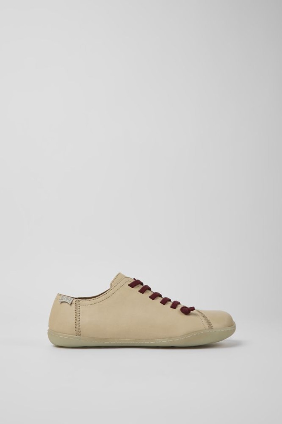 Kvinder CamperLab Casual Sko | Beige Leather Shoes For Women