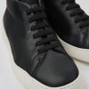 Maend CamperLab Casual Sko | Sorte Laedersneakers Til Maend